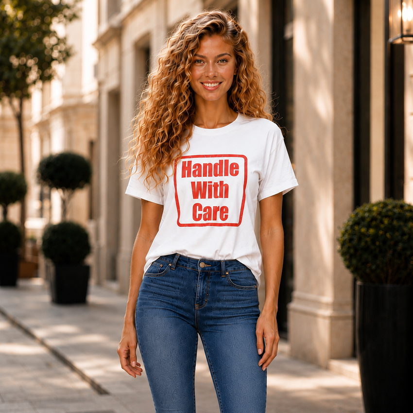 Be Gentle Handle With Care Tee - Glamourous Grace