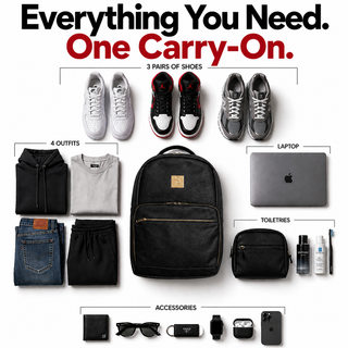 Black Leather Commuter Bag