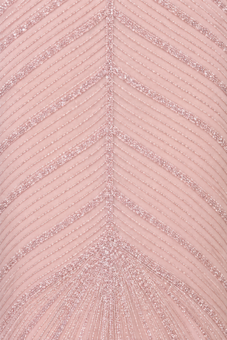 Cape Sleeve Beaded Gown