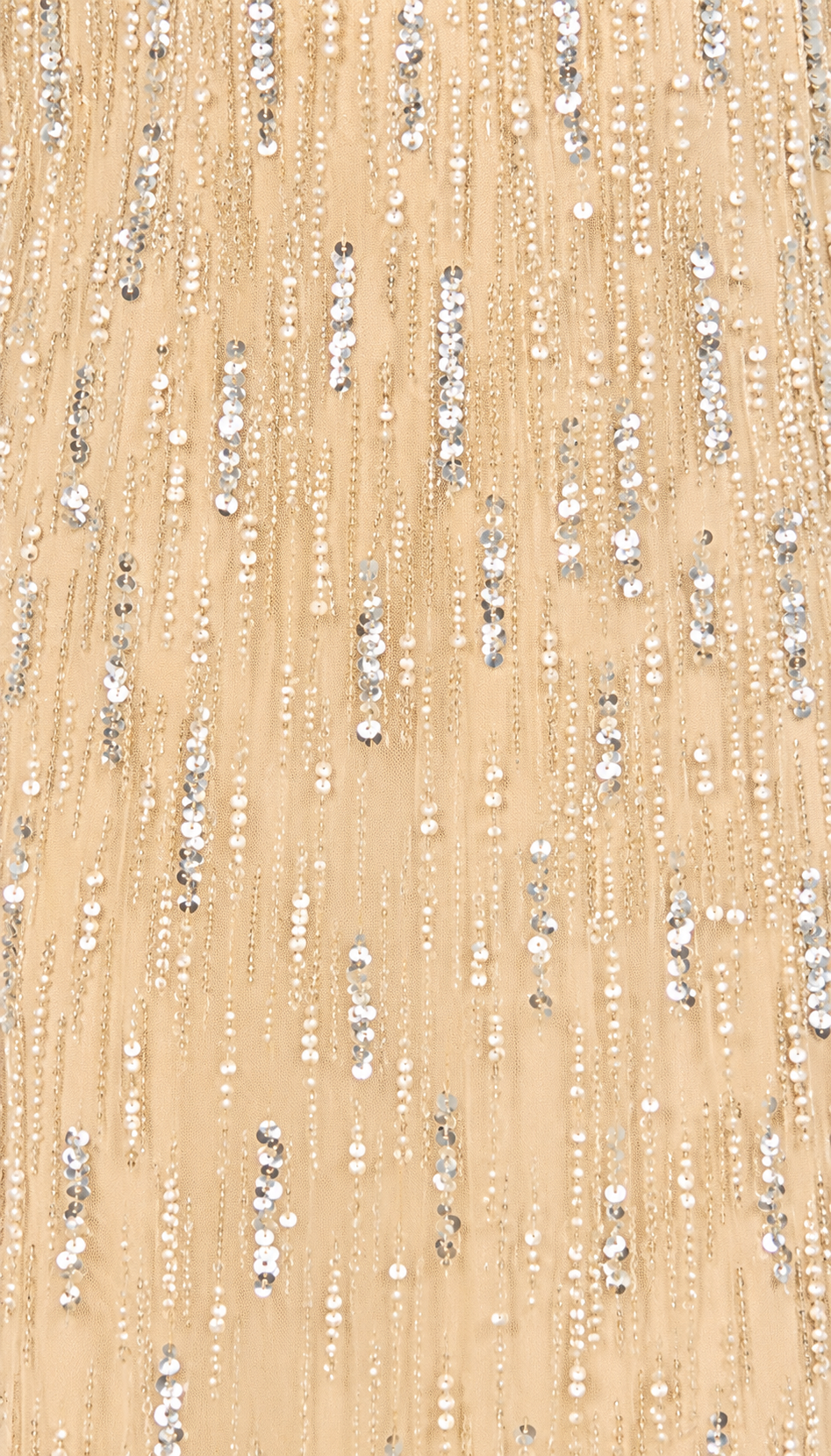 Strapless Beaded Gown with Slit  - OUTLET