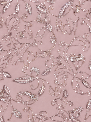 Embellished Gown with Slit And Spaghetti Straps  - OUTLET