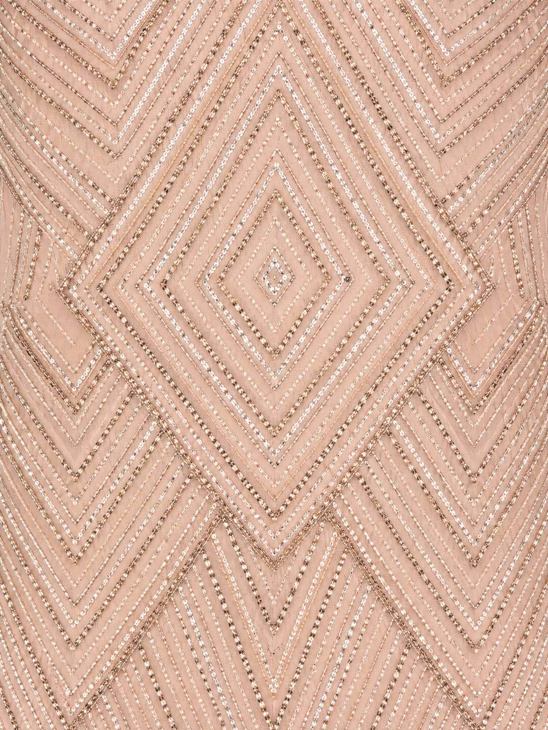 Beaded Fringe Illusion Dress with Cap Sleeves