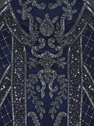 Cap Sleeve Beaded Cocktail Dress