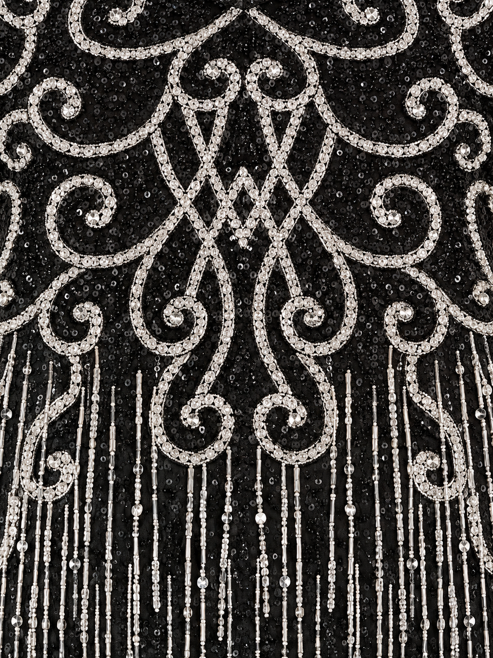 Beaded Cocktail Dress with Fringe