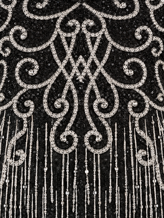 Beaded Cocktail Dress with Fringe