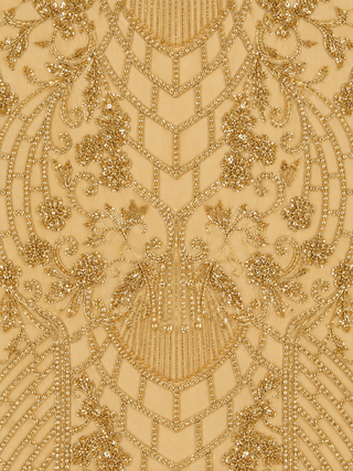 Gold Cap Sleeve Cocktail Dress