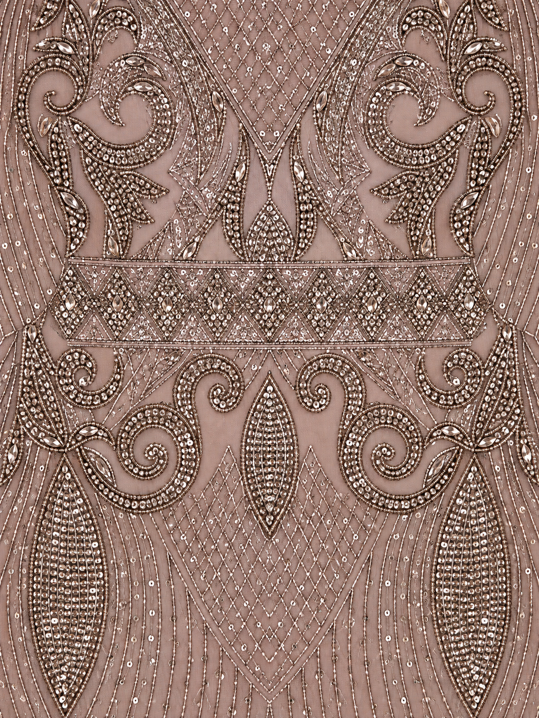 Sleeveless V-Neck Beaded Dress