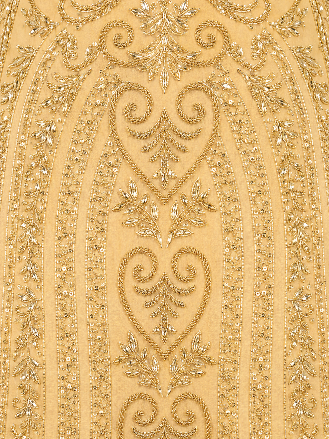 V Neck Beaded Long Sleeve Dress