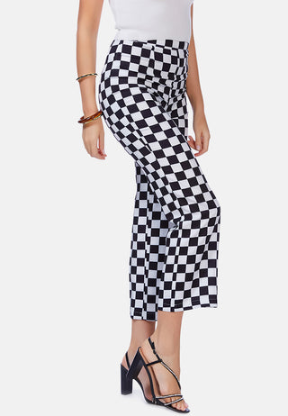 Checkerboard Culottes Pants
