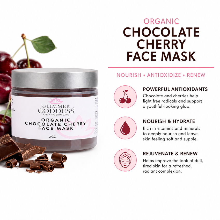 Organic Chocolate Cherry Face Mask – Antioxidant Anti-Aging Treatment - Glamourous Grace