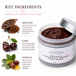 Organic Chocolate Cherry Face Mask – Antioxidant Anti-Aging Treatment - Glamourous Grace