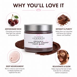 Organic Chocolate Cherry Face Mask – Antioxidant Anti-Aging Treatment - Glamourous Grace