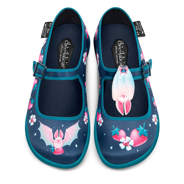 Chocolaticas® Albine Bat Women's Mary Jane Flat - Glamourous Grace