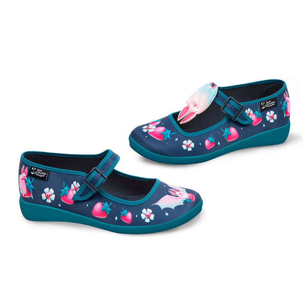 Chocolaticas® Albine Bat Women's Mary Jane Flat - Glamourous Grace