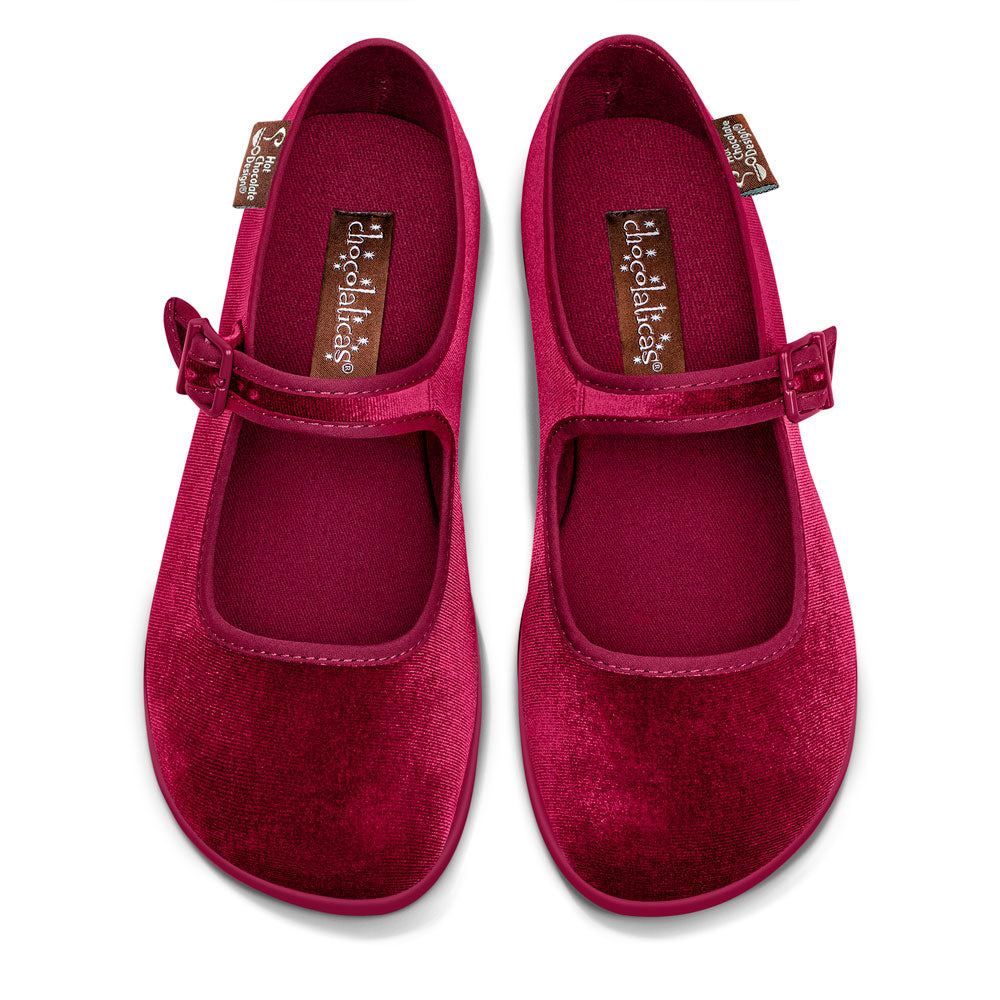 Red Wine Women's Mary Jane Flats - Glamourous Grace