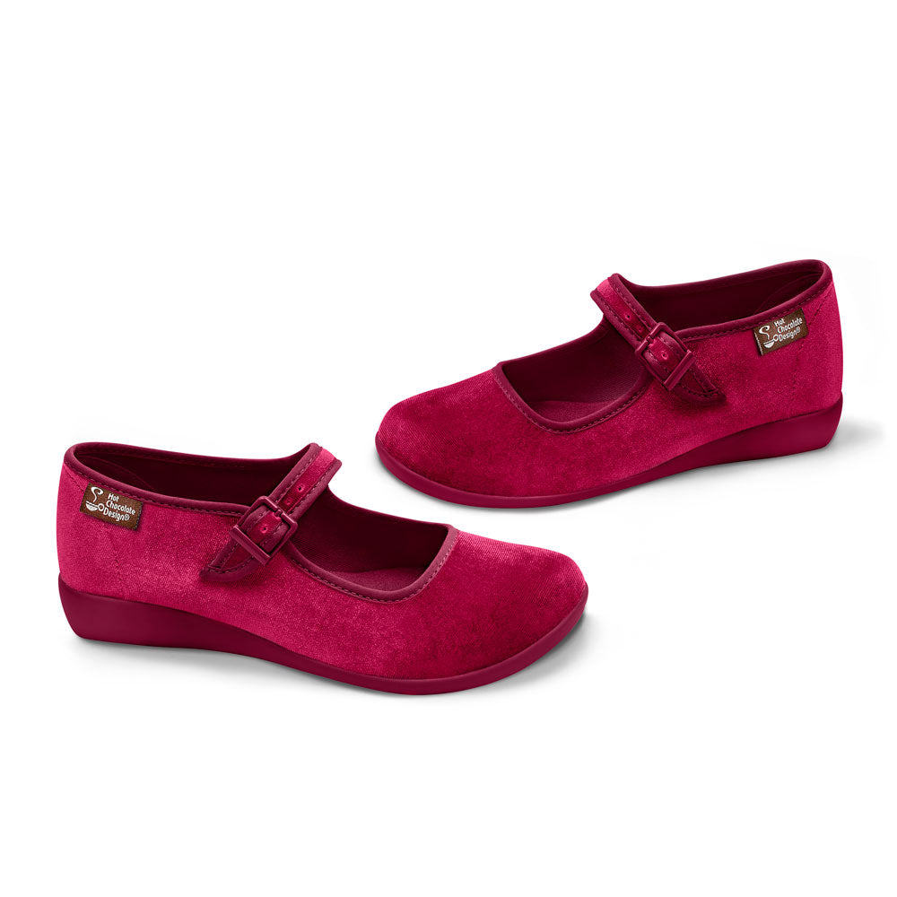 Red Wine Women's Mary Jane Flats - Glamourous Grace