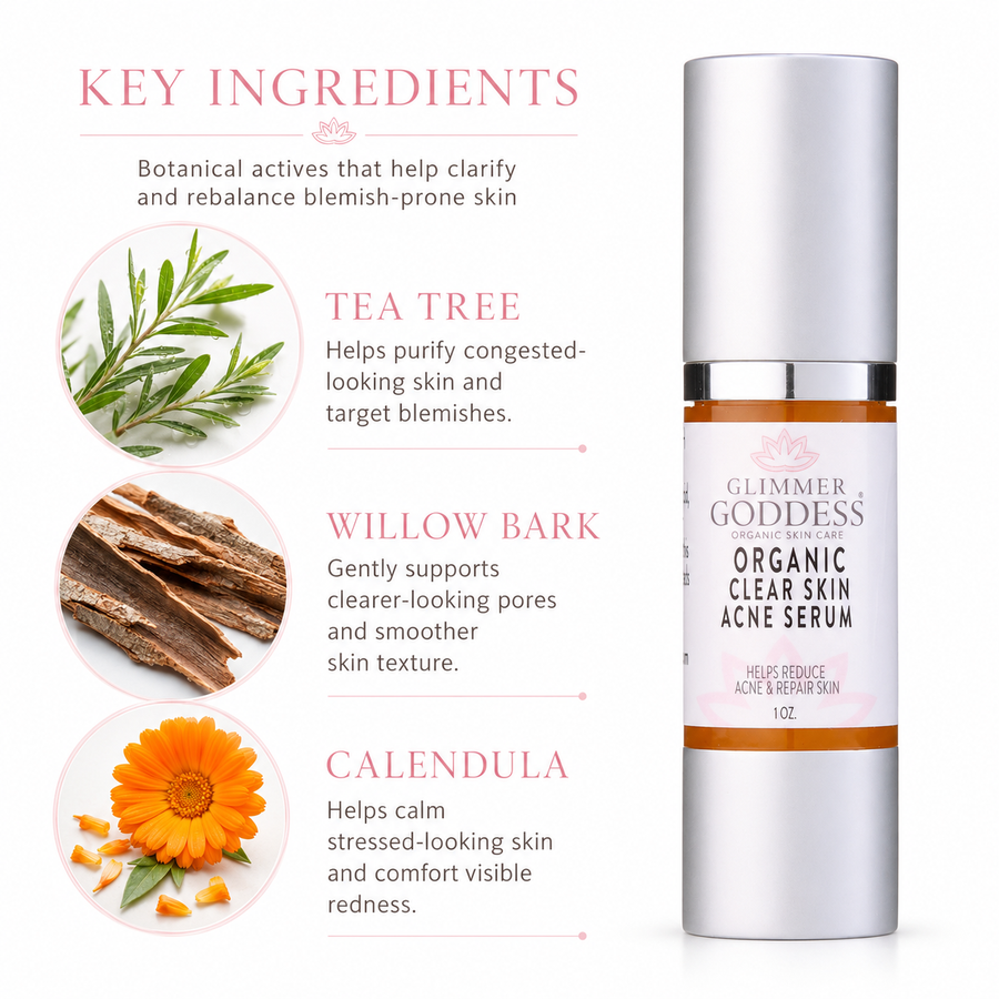 Organic Acne Serum – Oil Control & Pore Clearing Treatment - Glamourous Grace