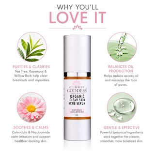 Organic Acne Serum – Oil Control & Pore Clearing Treatment - Glamourous Grace