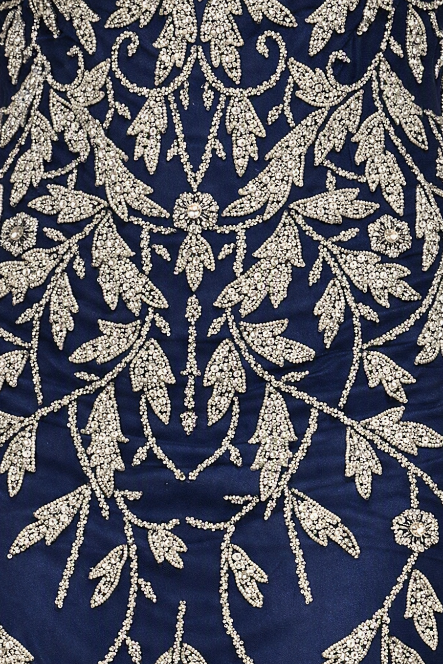 Long Sleeve Contrast Beaded Gown | Lara 28870 - Glamourous Grace