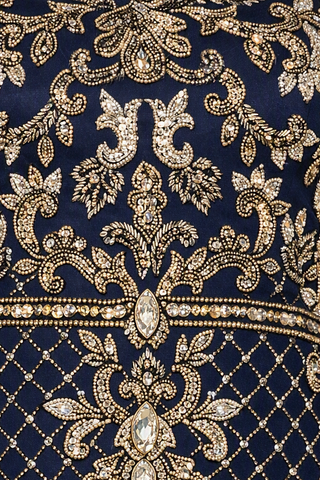 Long Sleeve Contrast Beaded Gown | 28877 - Glamourous Grace