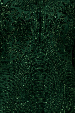 Long Sleeve Beaded Maxi Gown - Glamourous Grace