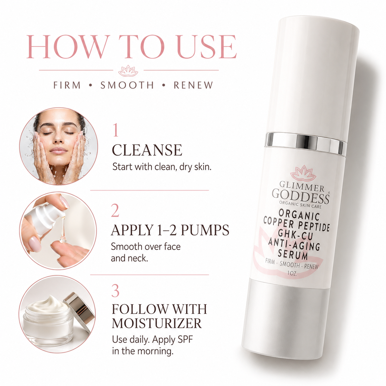 Organic Copper Peptide Serum – Firming & Smoothing - Glamourous Grace