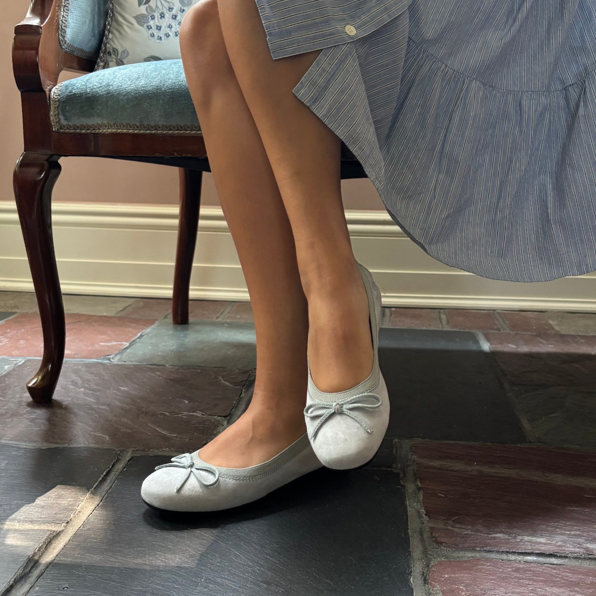 Jamie Leather Ballerina Flat - Glamourous Grace