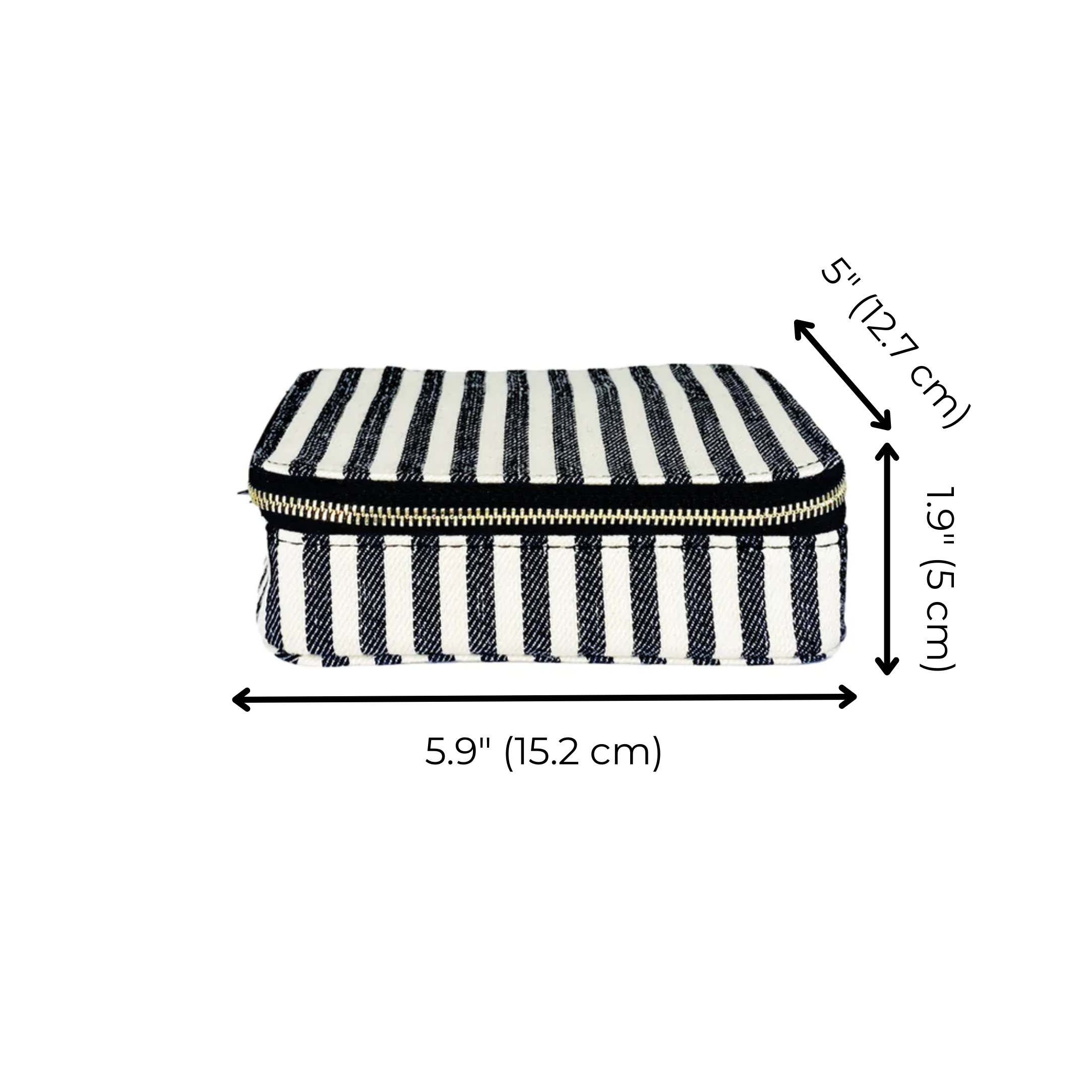 Large Cosmetics/Trinket Box – Striped - Glamourous Grace