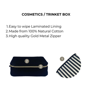 Large Cosmetics/Trinket Box – Black - Glamourous Grace