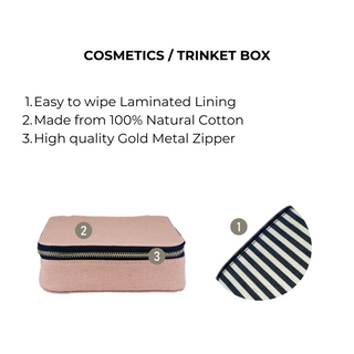 Large Cosmetics/Trinket Box – Pink/Blush - Glamourous Grace