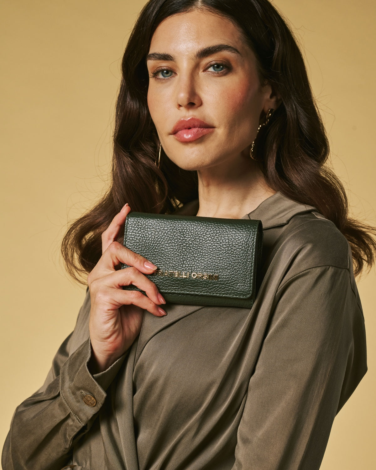 Costanza (green) - Italian calf leather women’s wallet - Glamourous Grace