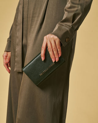 Costanza (green) - Italian calf leather women’s wallet - Glamourous Grace