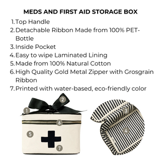 Meds and First Aid Storage Box – Cream - Glamourous Grace