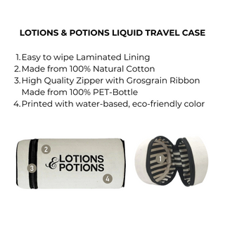 Lotions & Potions, Liquid Travel Case – Cream - Glamourous Grace