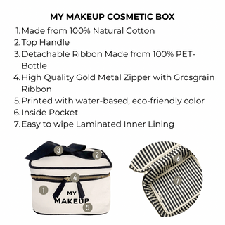 My Makeup Cosmetic Box – Cream - Glamourous Grace
