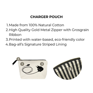 Charger Pouch – Cream - Glamourous Grace
