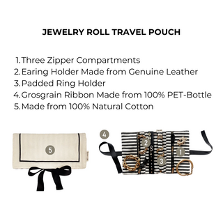 Couture Jewelry Roll, Medium – Cream - Glamourous Grace