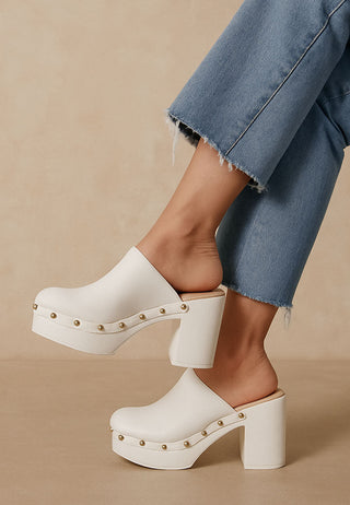 Benji Recycled Leather Clogs