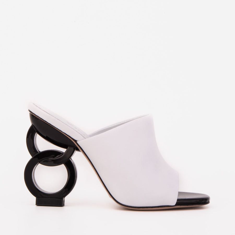 The Cymmer White Leather Women Sandal - Glamourous Grace