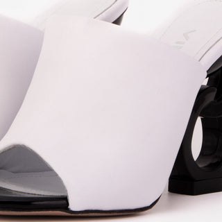 The Cymmer White Leather Women Sandal - Glamourous Grace