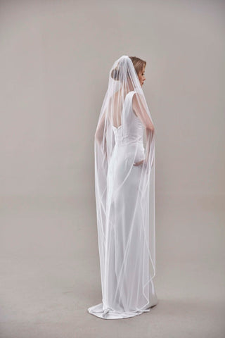 Elegant Beaded Wedding  Veil-D205R - Glamourous Grace