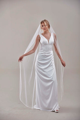 Elegant Beaded Wedding  Veil-D205R - Glamourous Grace
