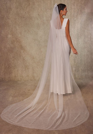 Elegant Bow Wedding Veil - Glamourous Grace