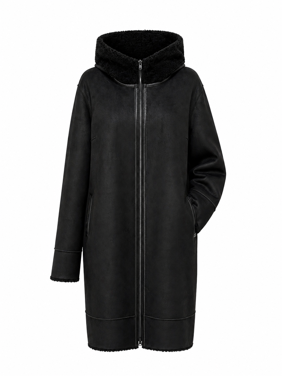Reversible Faux Fur & Suede Coat