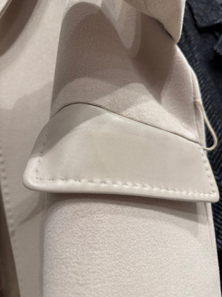 Toscana Leather Accent Cashmere Blend Overcoat