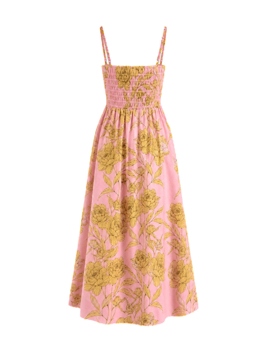 VENETA DRESS IN SUNLIT PINK PRINT - Glamourous Grace