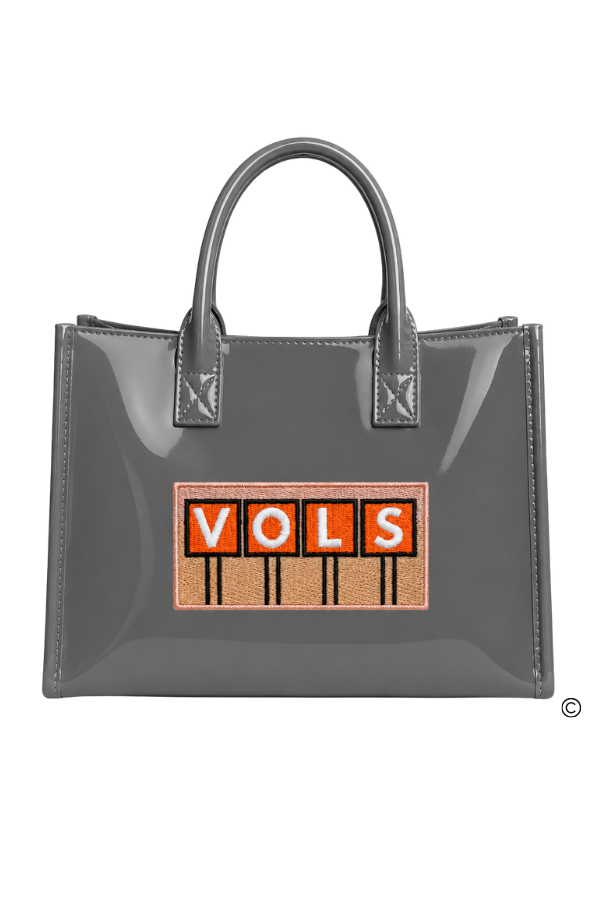 SC - ETA 9/30-10/14 VOLS Stadium Gray Vinyl Tote Bag© - Glamourous Grace