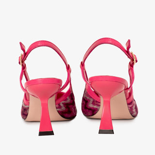 The Napoli Fuchsia Leather Slingback Women Sandal - Glamourous Grace