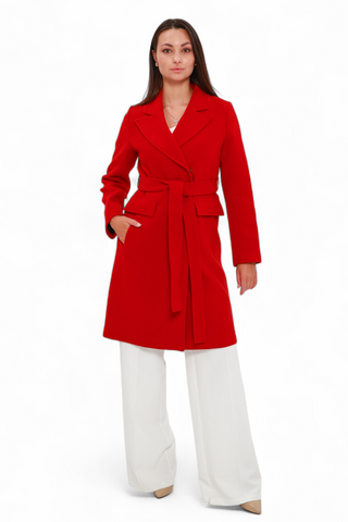 Lafayette Cashmere Blend Overcoat in Ruby