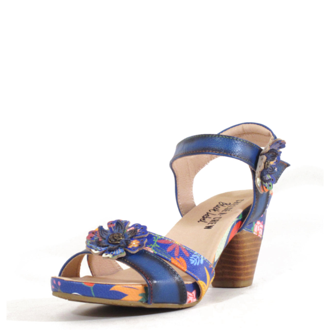 Daphne Retro Floral Heels - Glamourous Grace